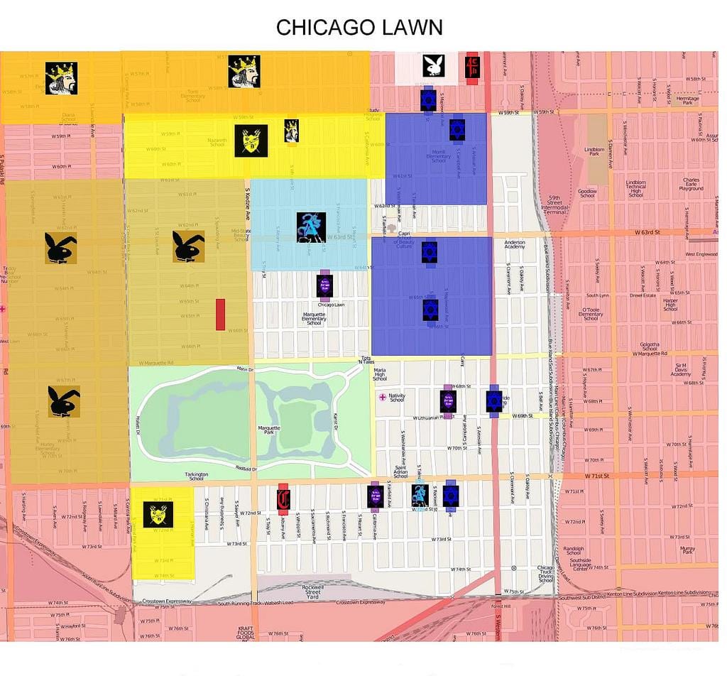 banda térkép Chicago