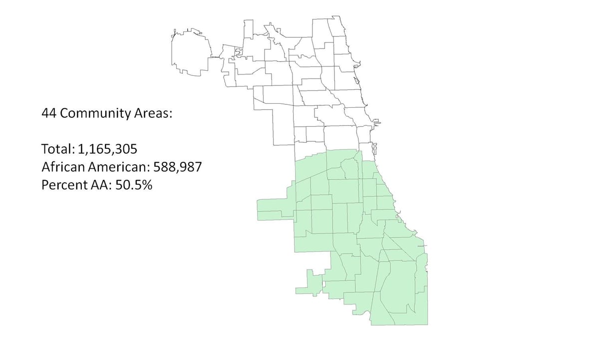 a déli oldalon Chicago térkép