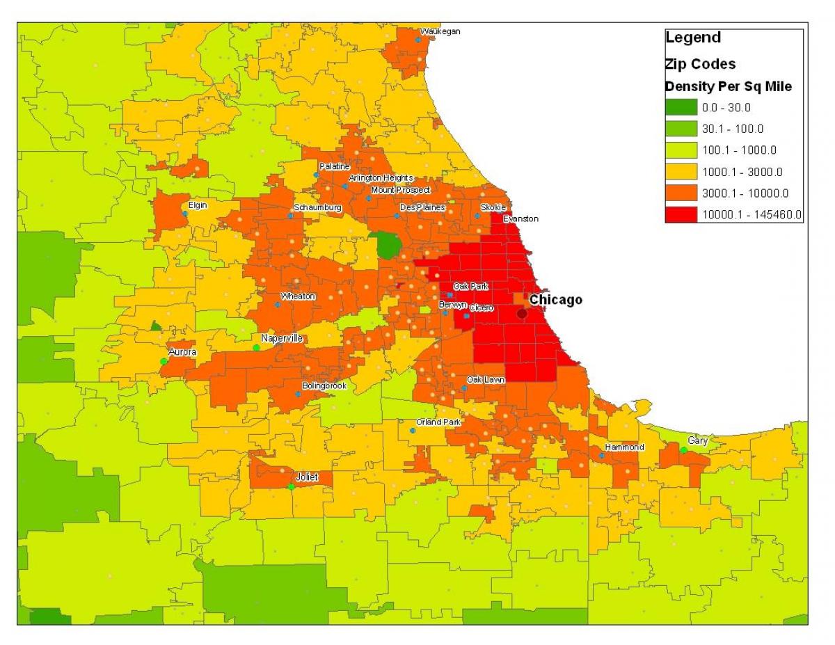 a demográfiai térkép Chicago