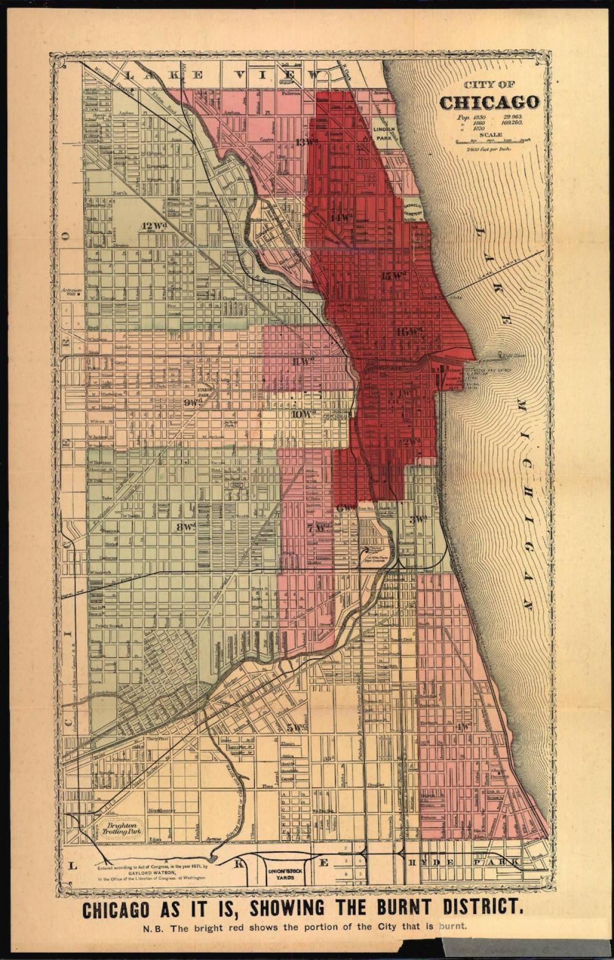 térkép a nagy Chicago fire