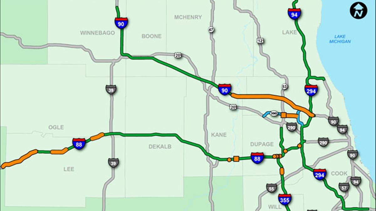 Chicago tollway térkép