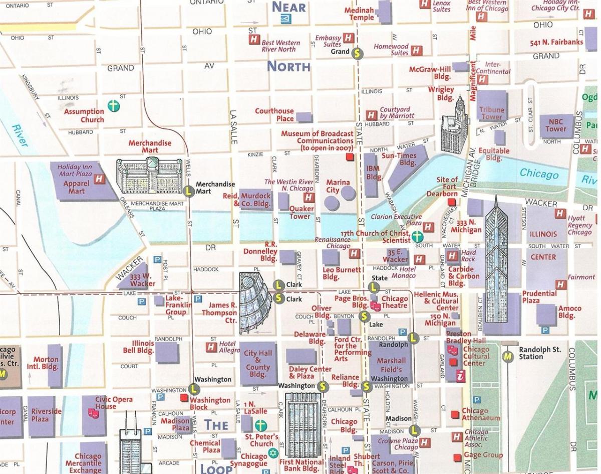 turista térkép Chicago