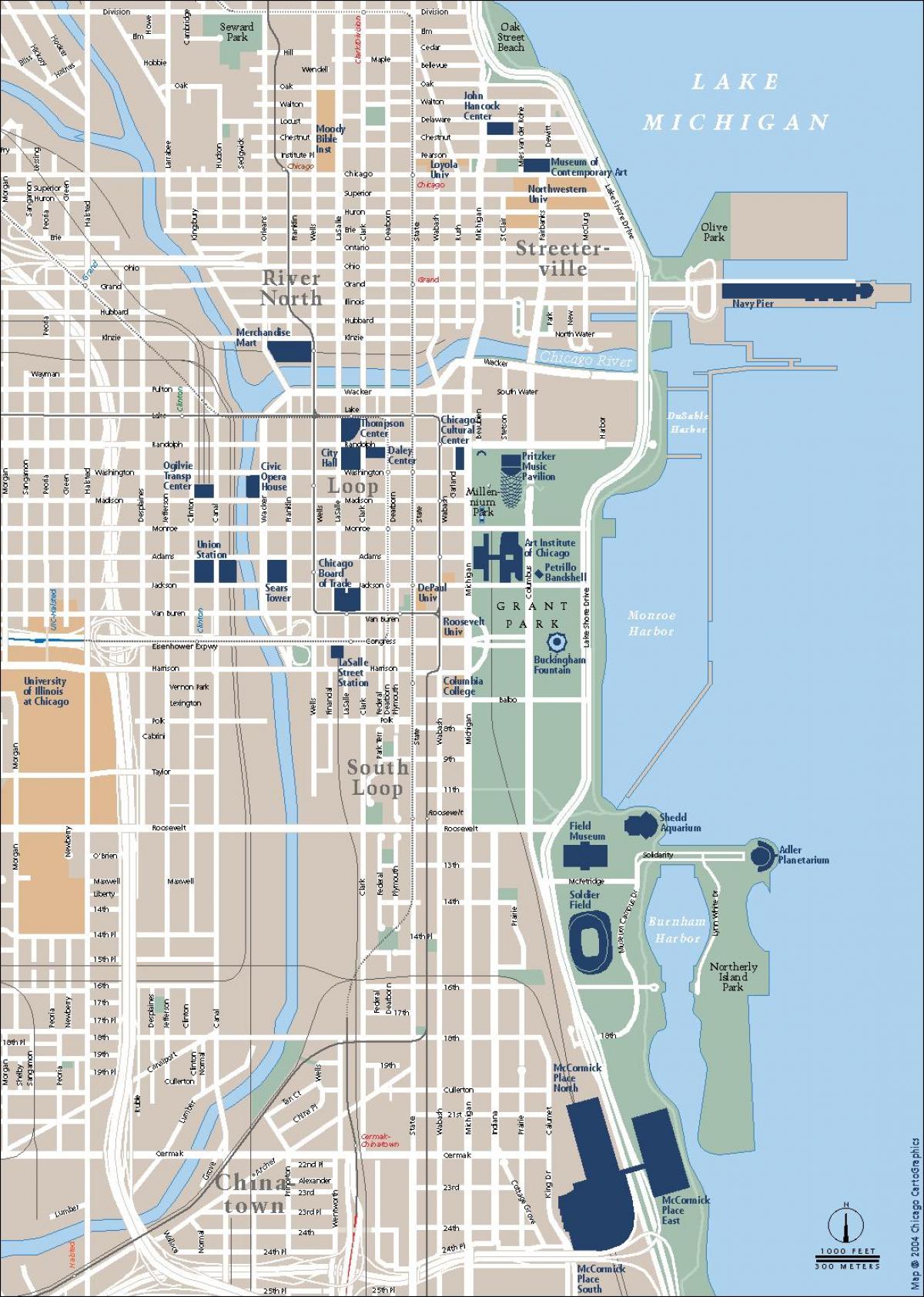 közlekedési térkép Chicago