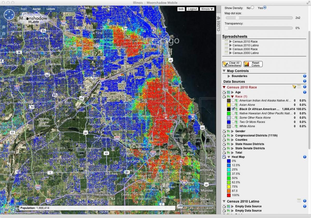 Chicago felvételi pontok térkép