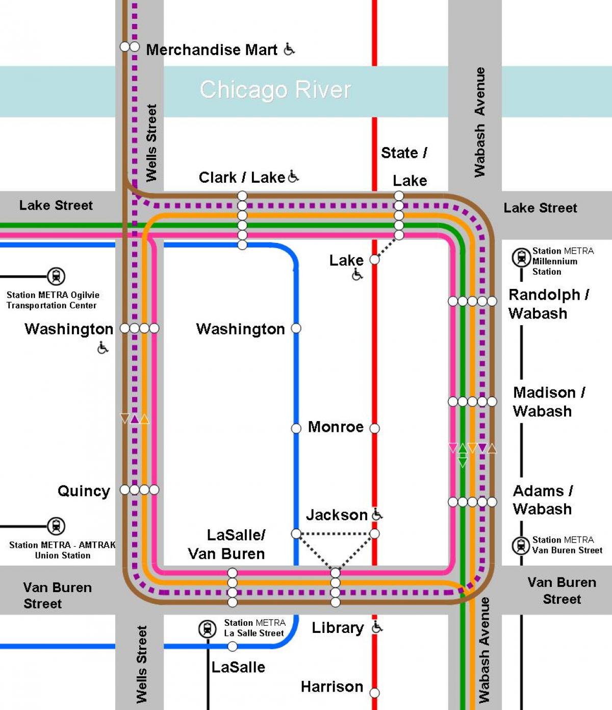 narancssárga vonal térkép Chicago