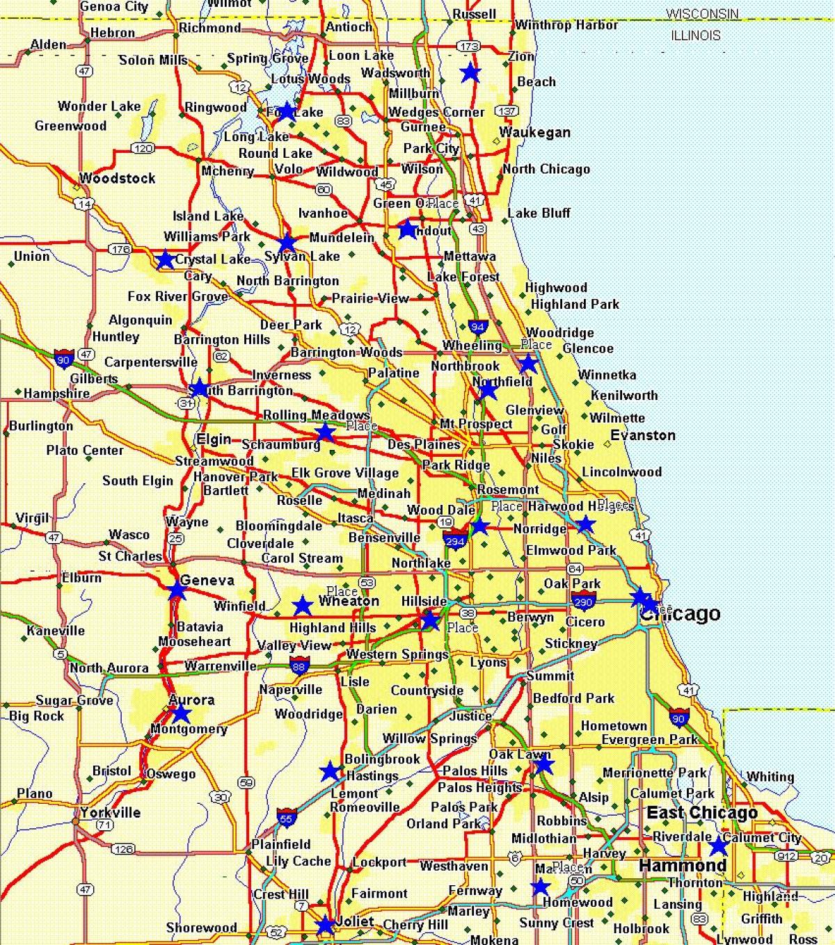 város térkép Chicago