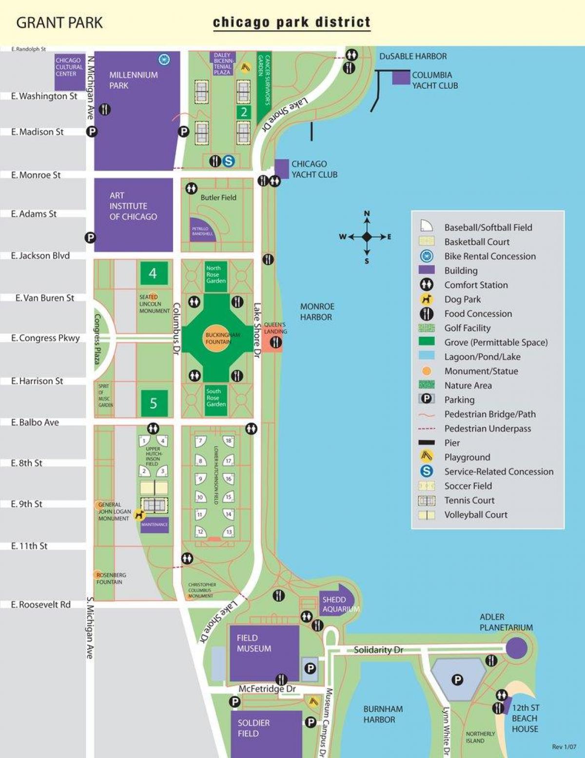 térkép grant park-Chicago