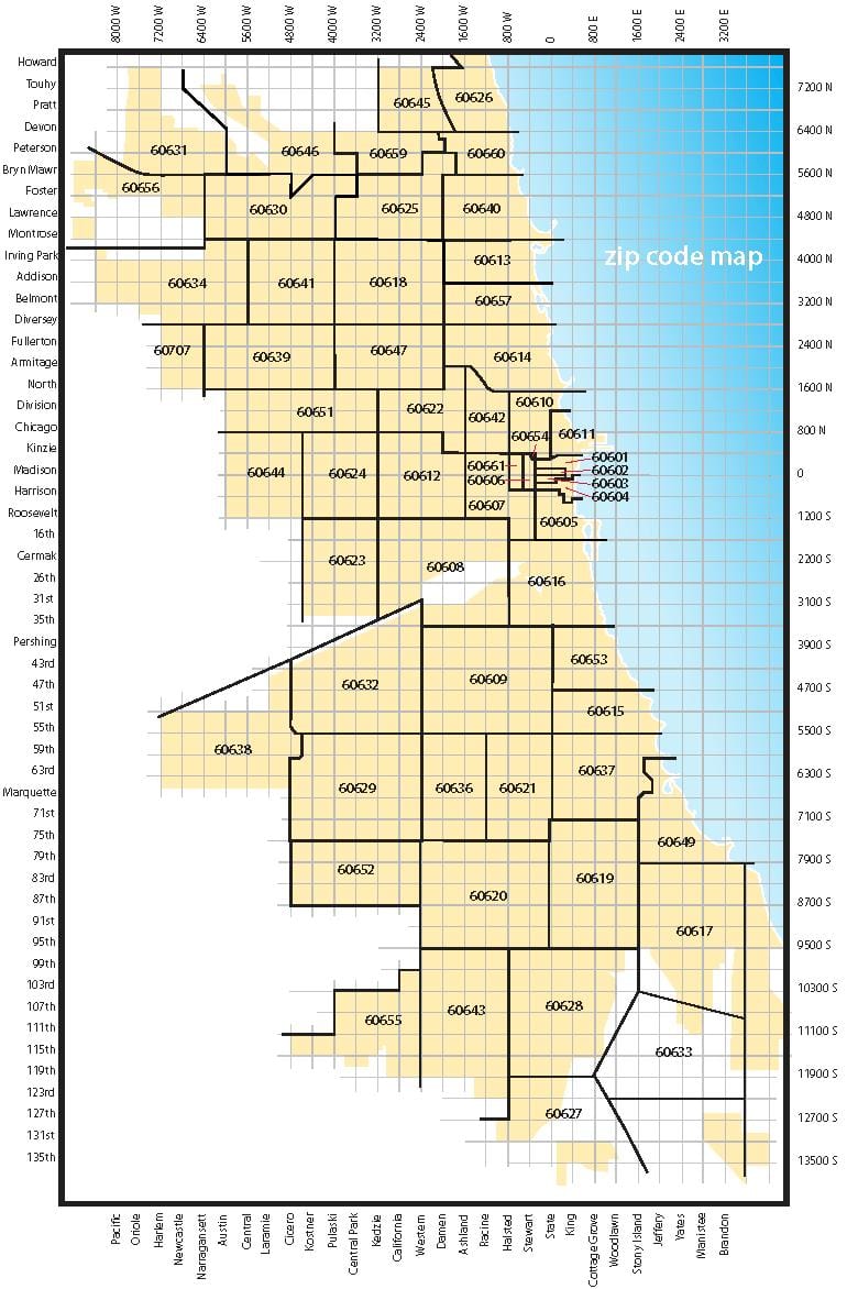 Chicago code térkép