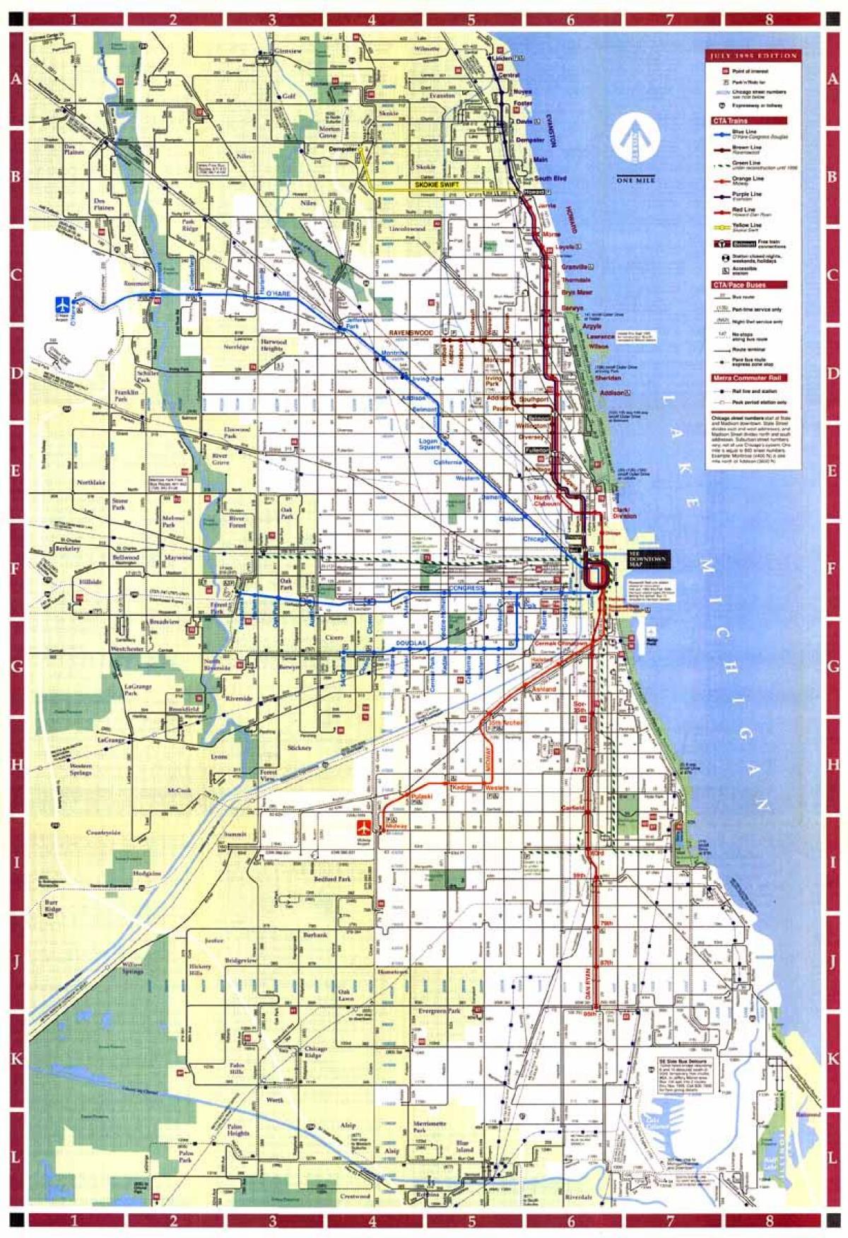 város, Chicago térkép