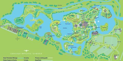 Chicagói botanikus kert térkép