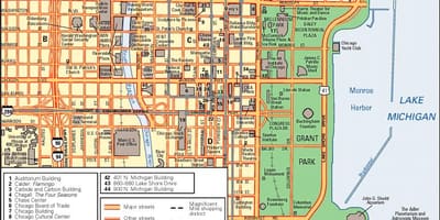 Térkép Chicago belvárosában
