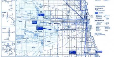 Chicago busz rendszer térképen