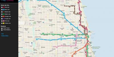 Chicago cta vonat térkép