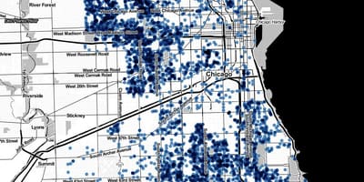 Chicago gyilkosság térkép