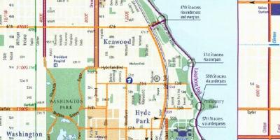 Chicago-kerékpár lane térkép