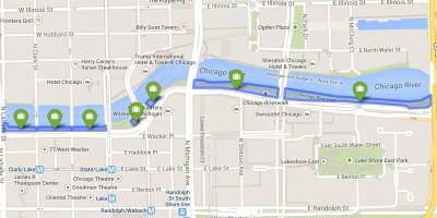 Térkép riverwalk Chicago