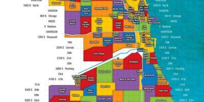 A Chicago suburbs térkép