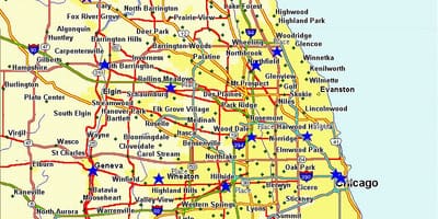 Város térkép Chicago