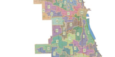 Chicago ward térkép