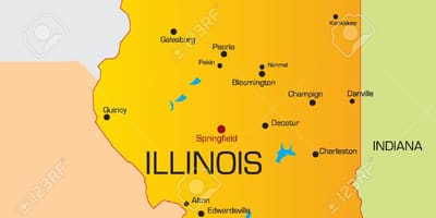 Chicago állami térkép
