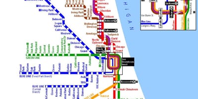 A metró, Chicago térkép