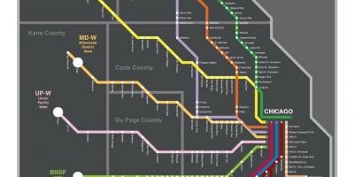 Metra térkép Chicago