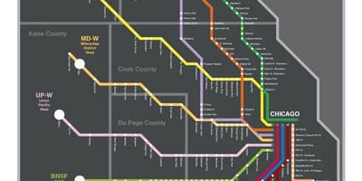 Metra Chicago térkép
