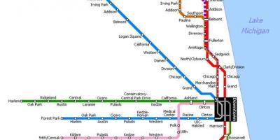Chicago metró térkép