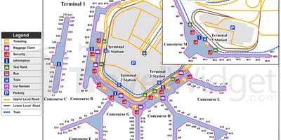 Térkép Chicago O Hare repülőtér