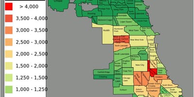 Rossz a területeken, Chicago térkép